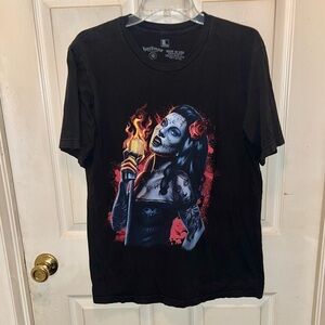 HARDNOX Short Sleeve Girl Ink Life Tour Tattoo & Music Festival Shirt. Sz L